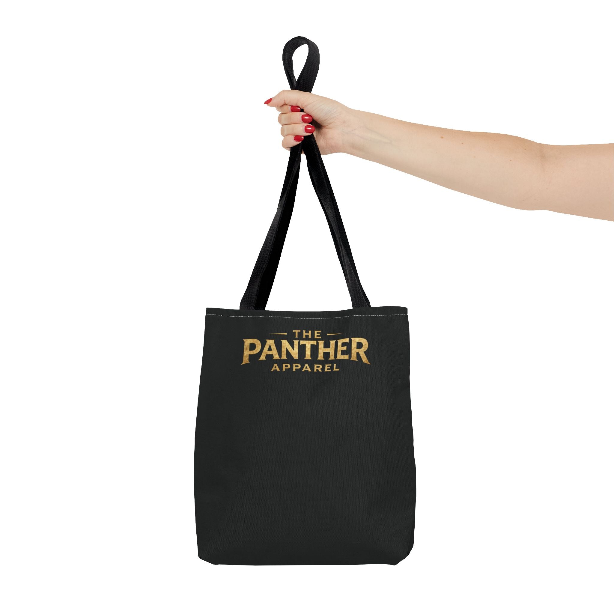 Panther Apparel Black Logo Tote Bag — Branded Canvas Shopper