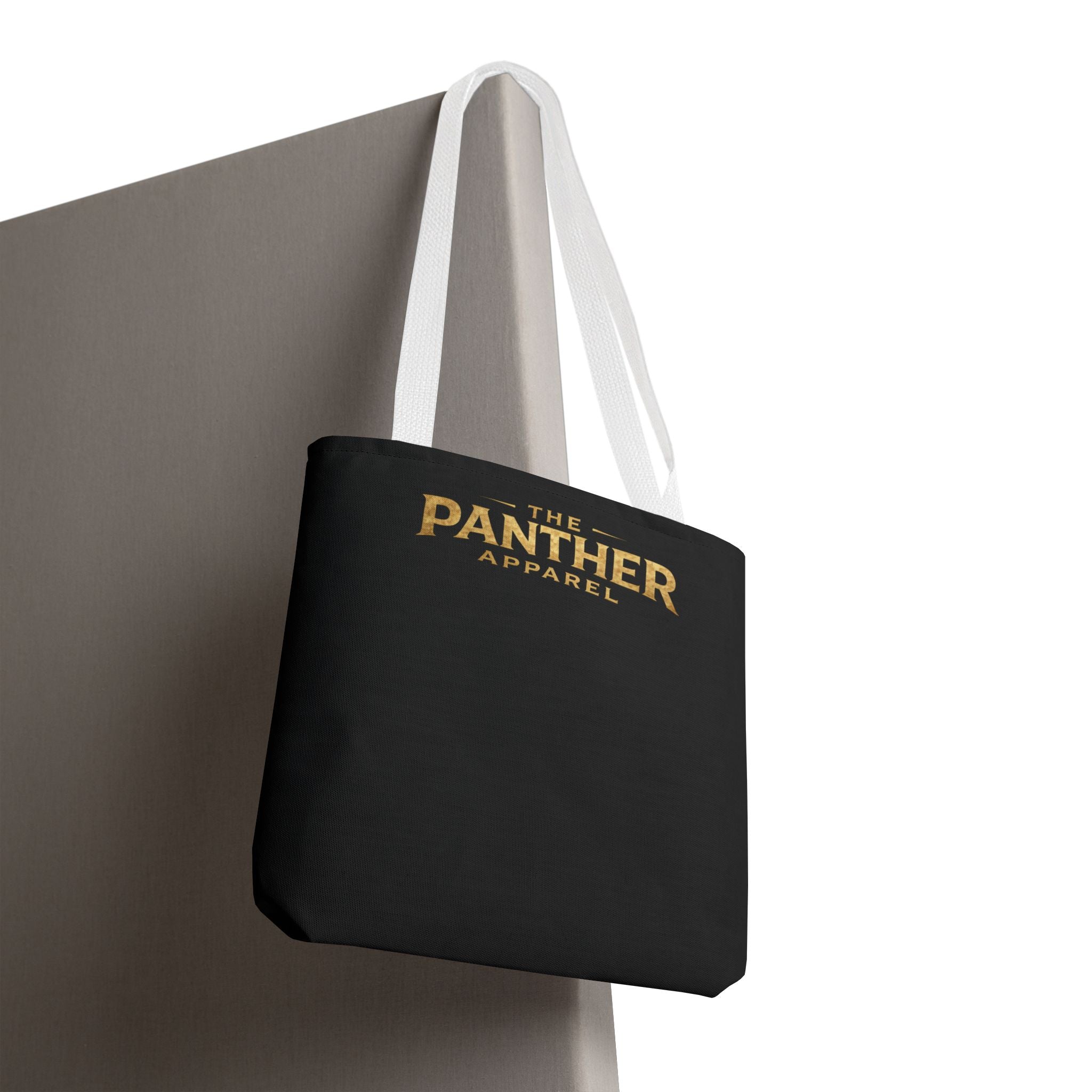 Panther Apparel Black Logo Tote Bag — Branded Canvas Shopper