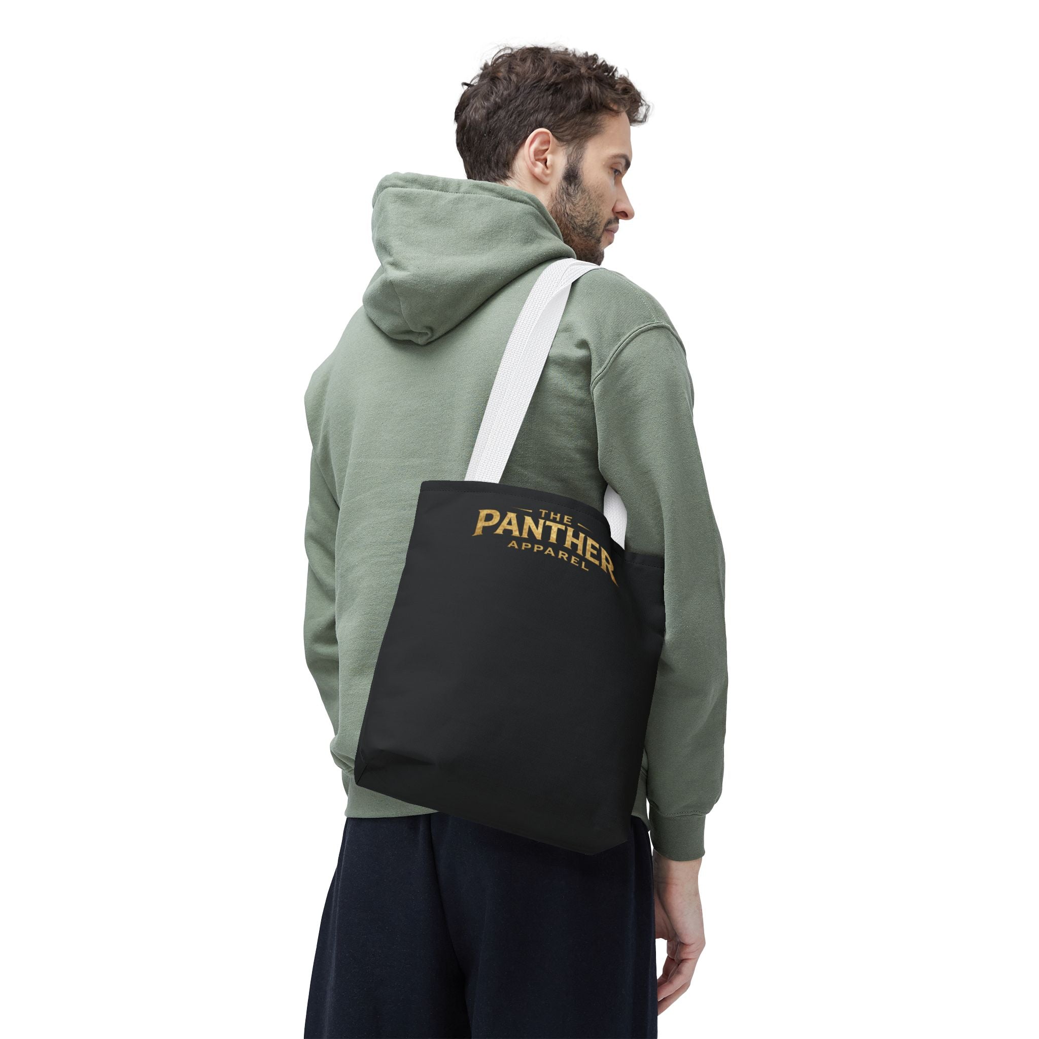 Panther Apparel Black Logo Tote Bag — Branded Canvas Shopper