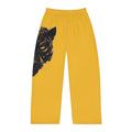 Panther Graphic Pajama Pants — Men's Yellow Lounge Sleepwear