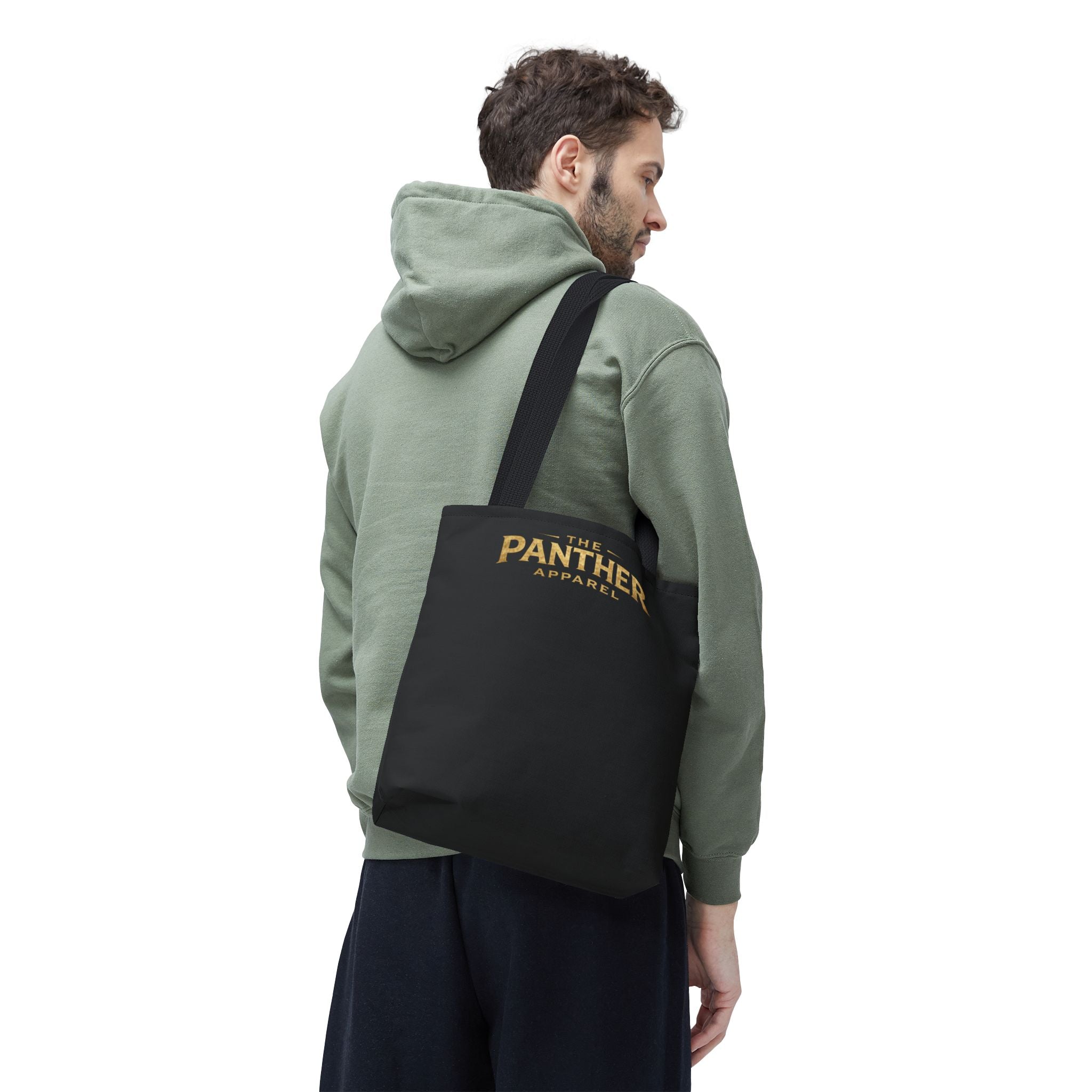 Panther Apparel Black Logo Tote Bag — Branded Canvas Shopper