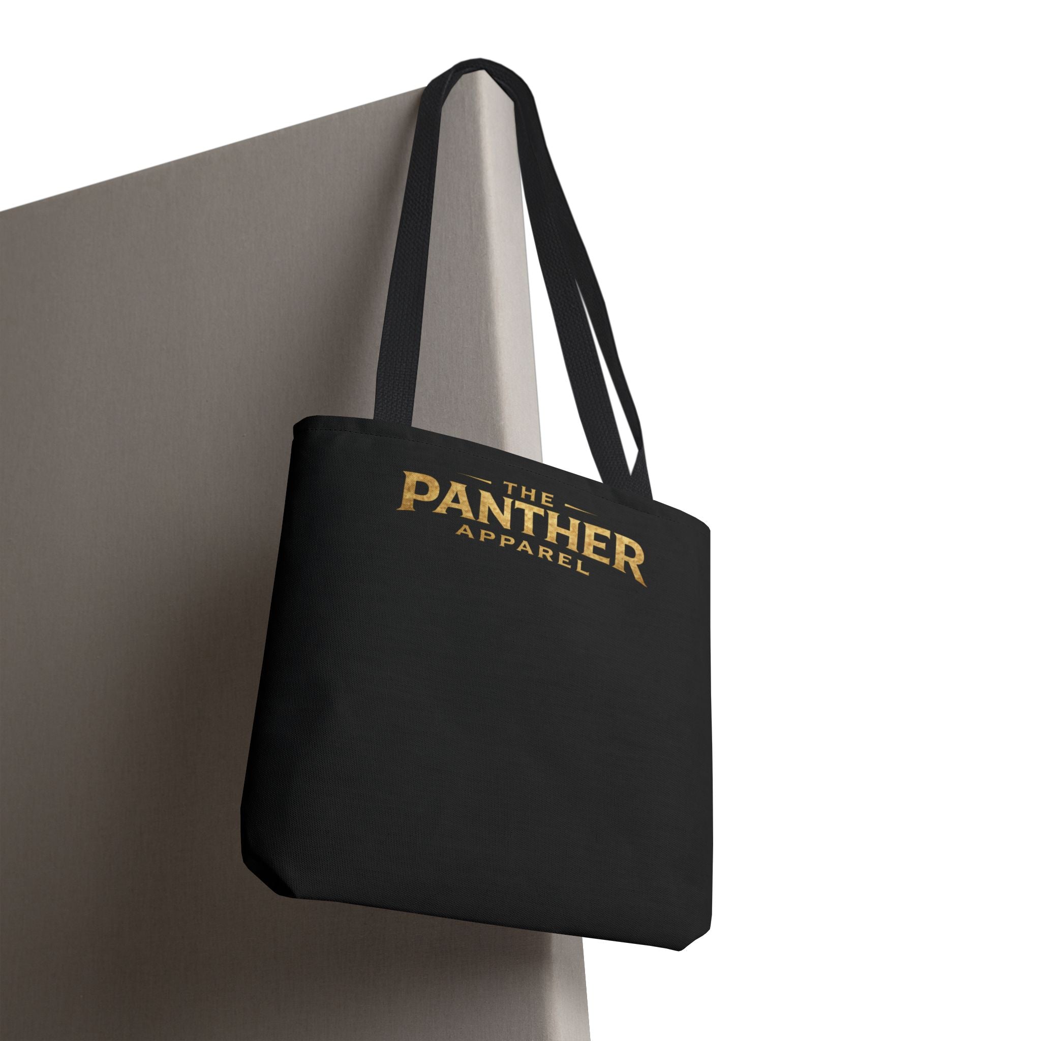 Panther Apparel Black Logo Tote Bag — Branded Canvas Shopper