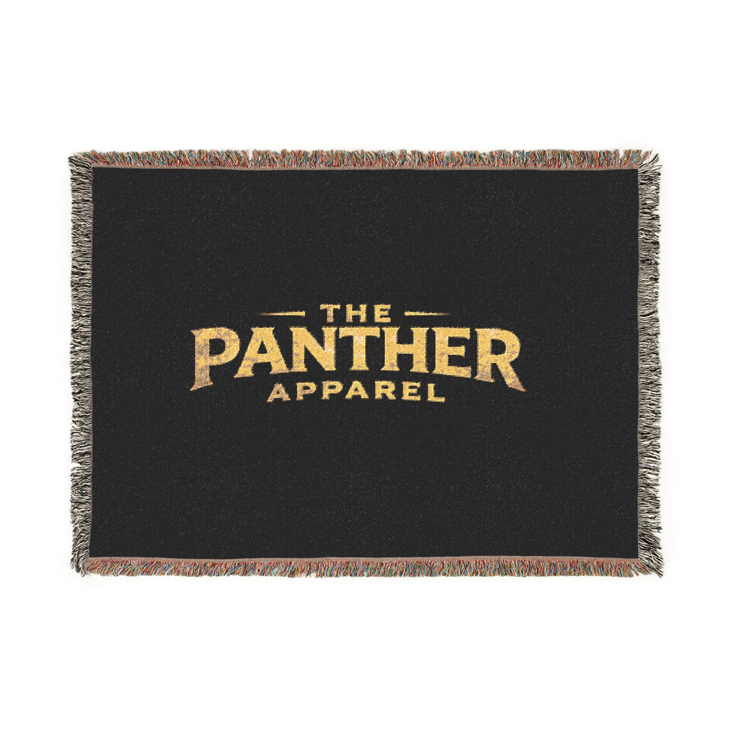 The Panther Apparel Woven Blanket — Cozy Logo Throw Blanket for Home & Travel