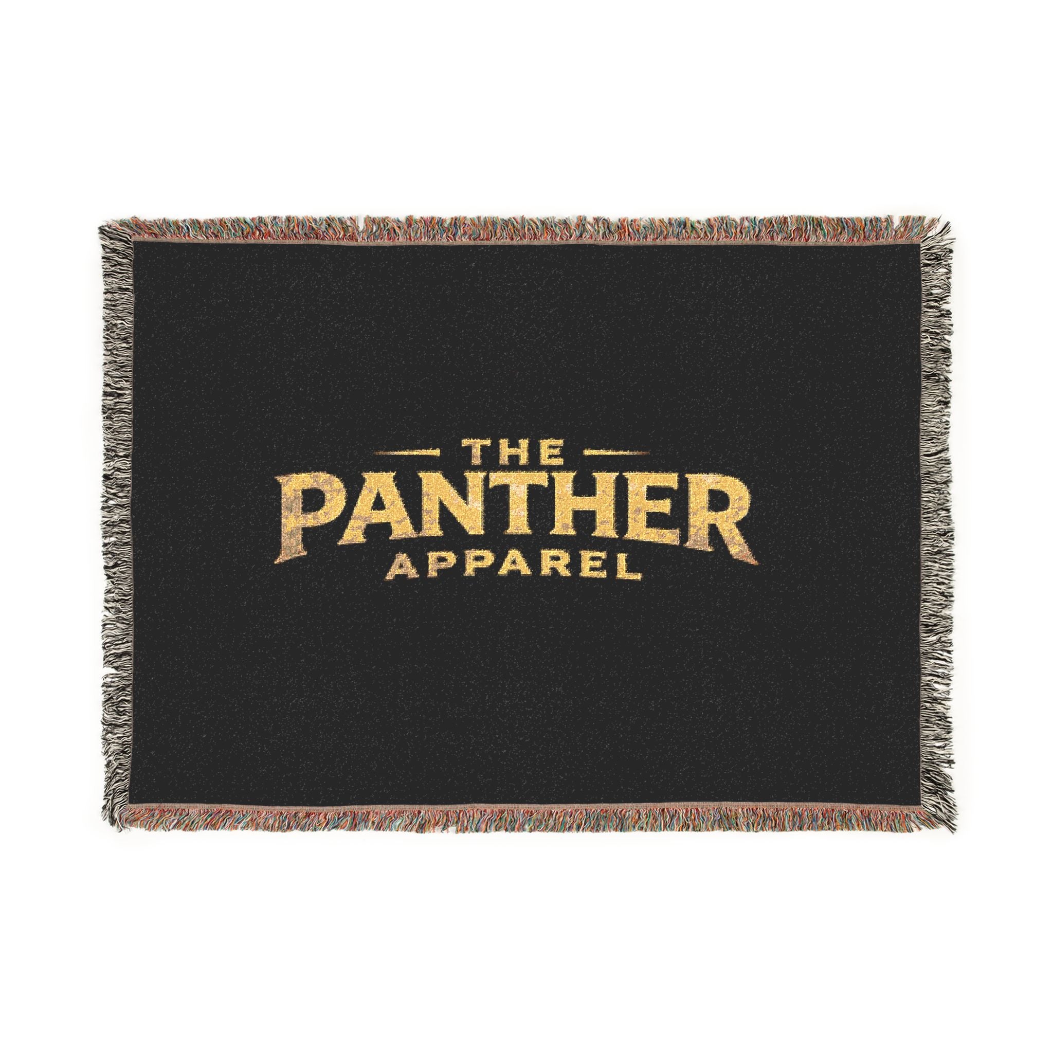 The Panther Apparel Woven Blanket — Cozy Logo Throw Blanket for Home & Travel