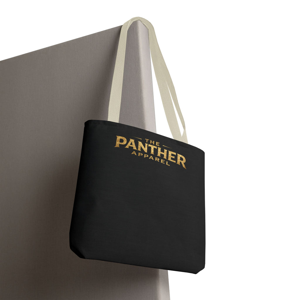 Panther Apparel Black Logo Tote Bag — Branded Canvas Shopper