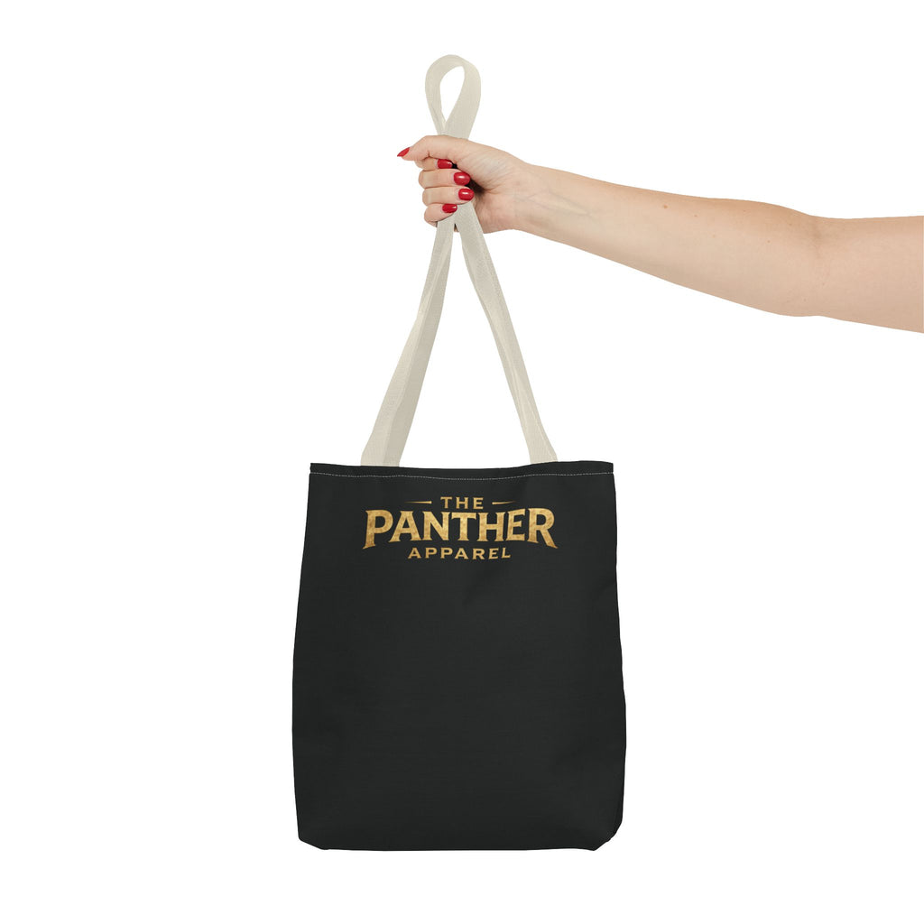 Panther Apparel Black Logo Tote Bag — Branded Canvas Shopper