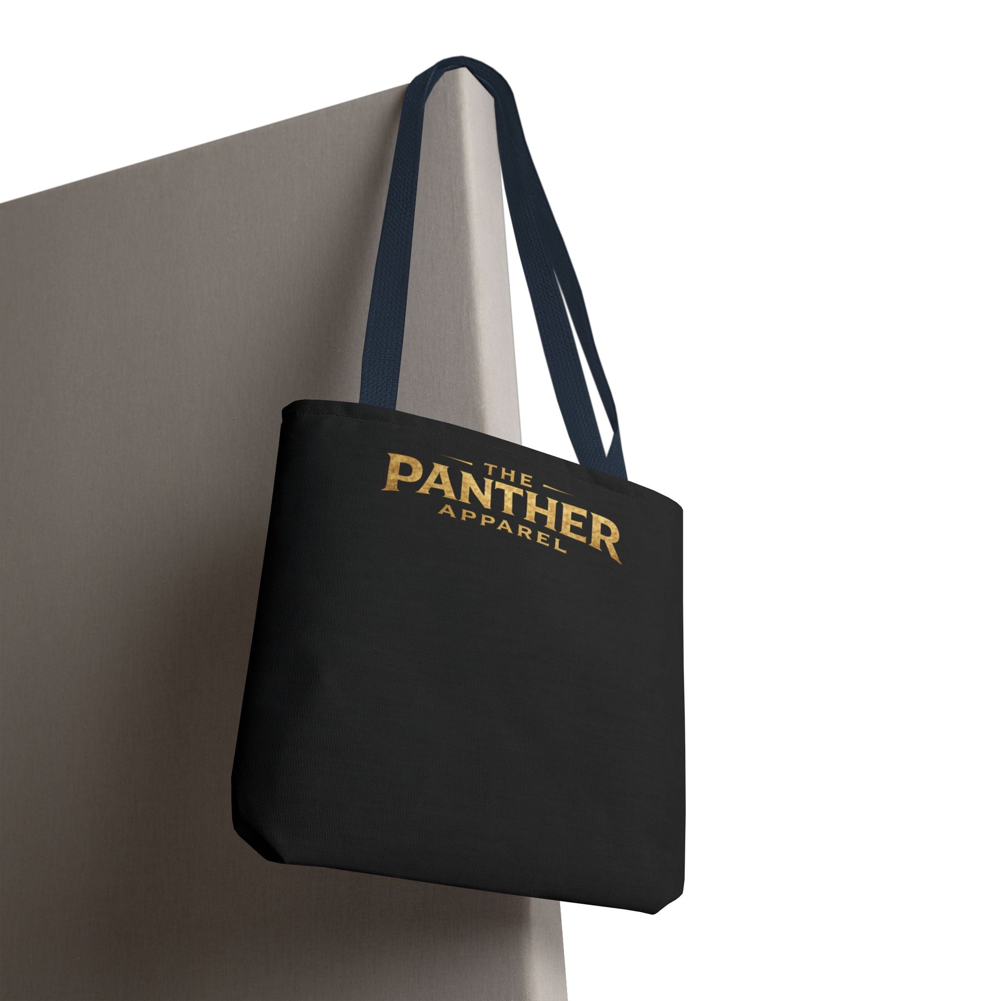 Panther Apparel Black Logo Tote Bag — Branded Canvas Shopper