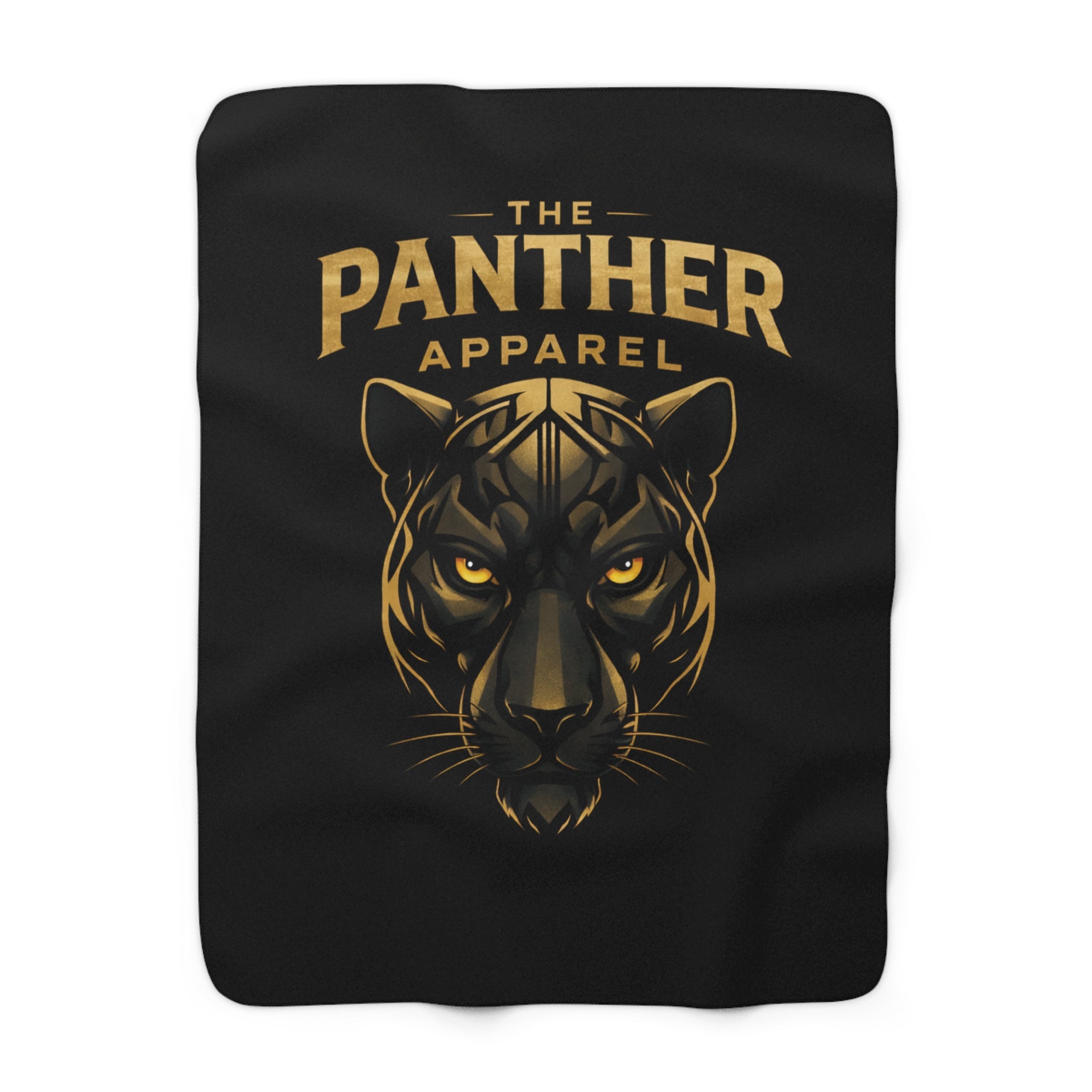 Panther Apparel Sherpa Blanket – Black Panther Head Fleece Throw