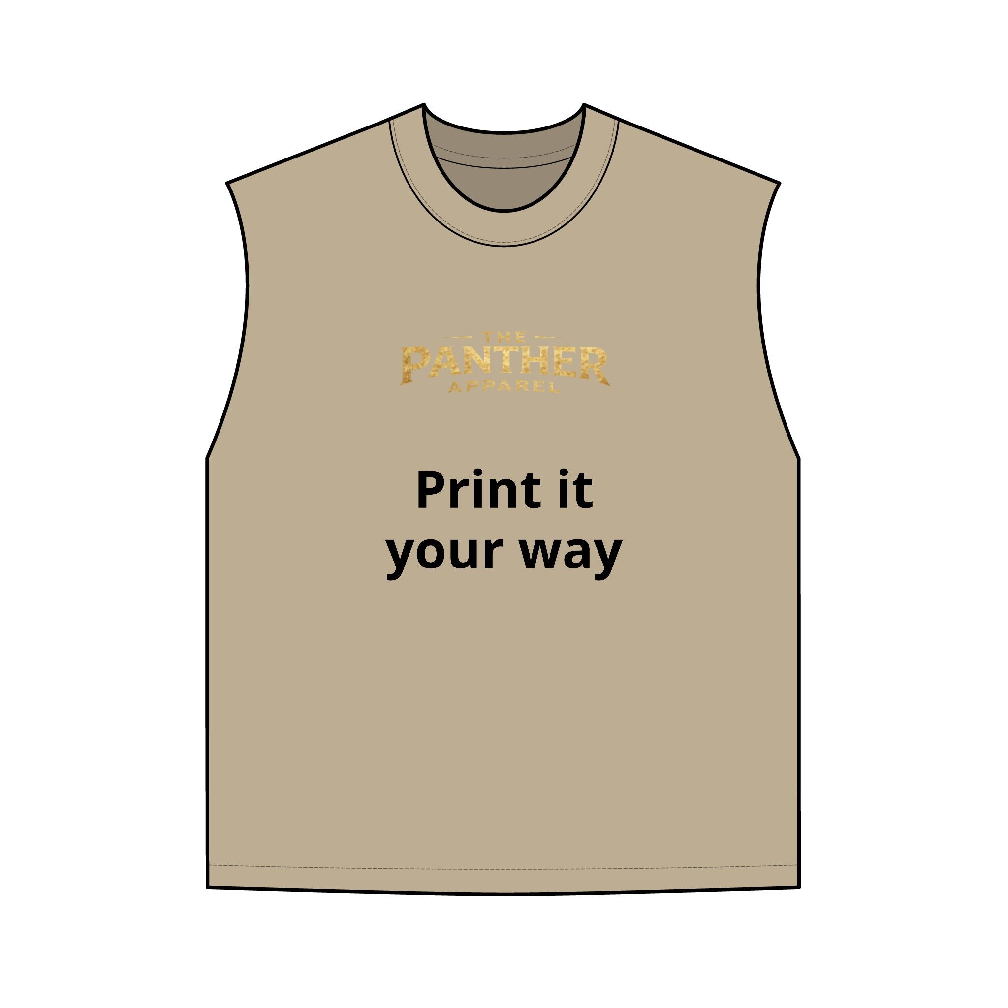 Men's Panther Tank Top – Custom Print Heavy Faded Muscle Tee