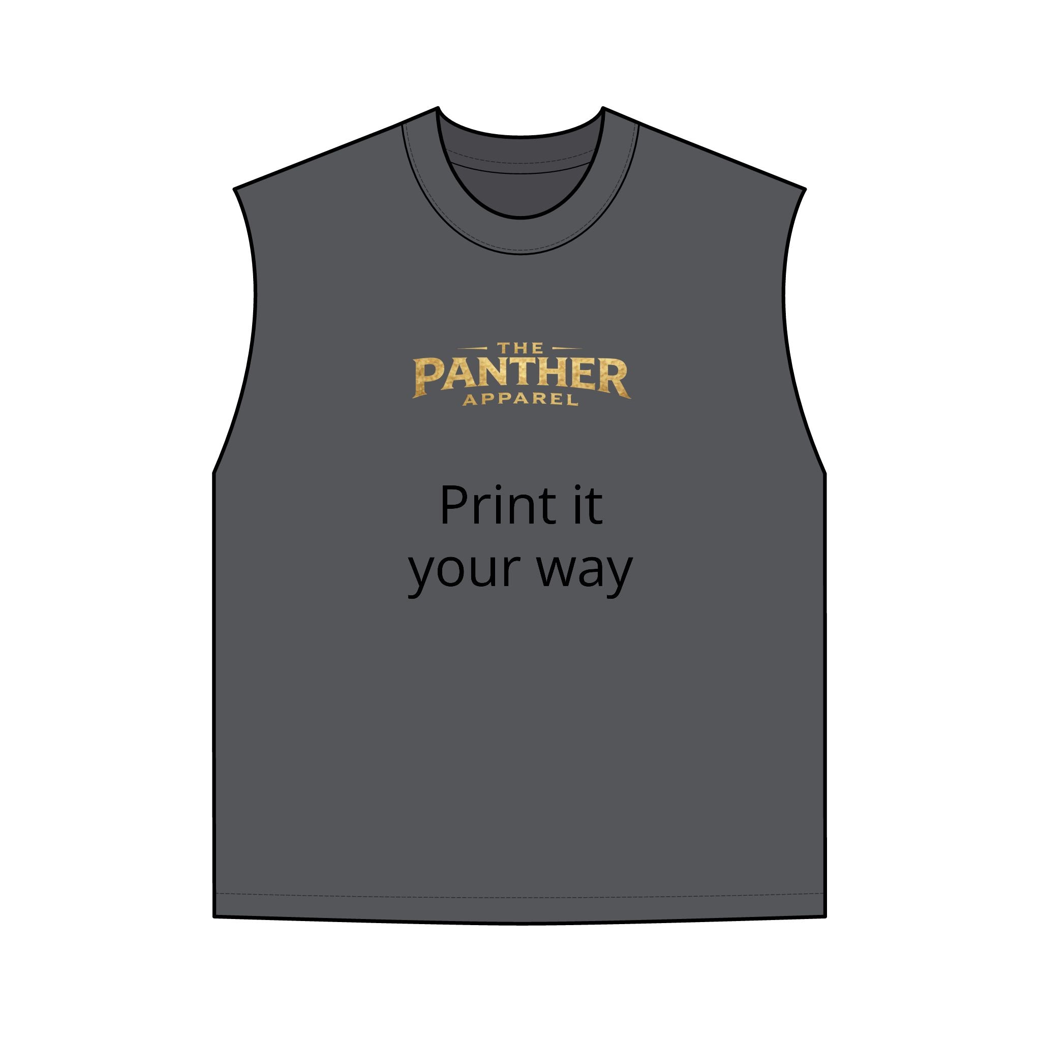 Men's Panther Tank Top – Custom Print Heavy Faded Muscle Tee