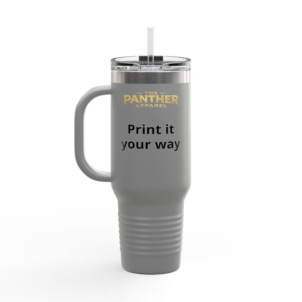 40oz Insulated Travel Mug — Customizable Tiger Print, 'Print It Your Way'