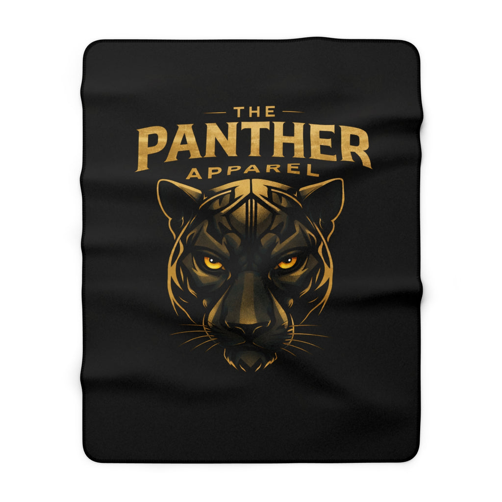 Panther Apparel Sherpa Blanket – Black Panther Head Fleece Throw