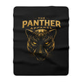 Panther Apparel Sherpa Blanket – Black Panther Head Fleece Throw