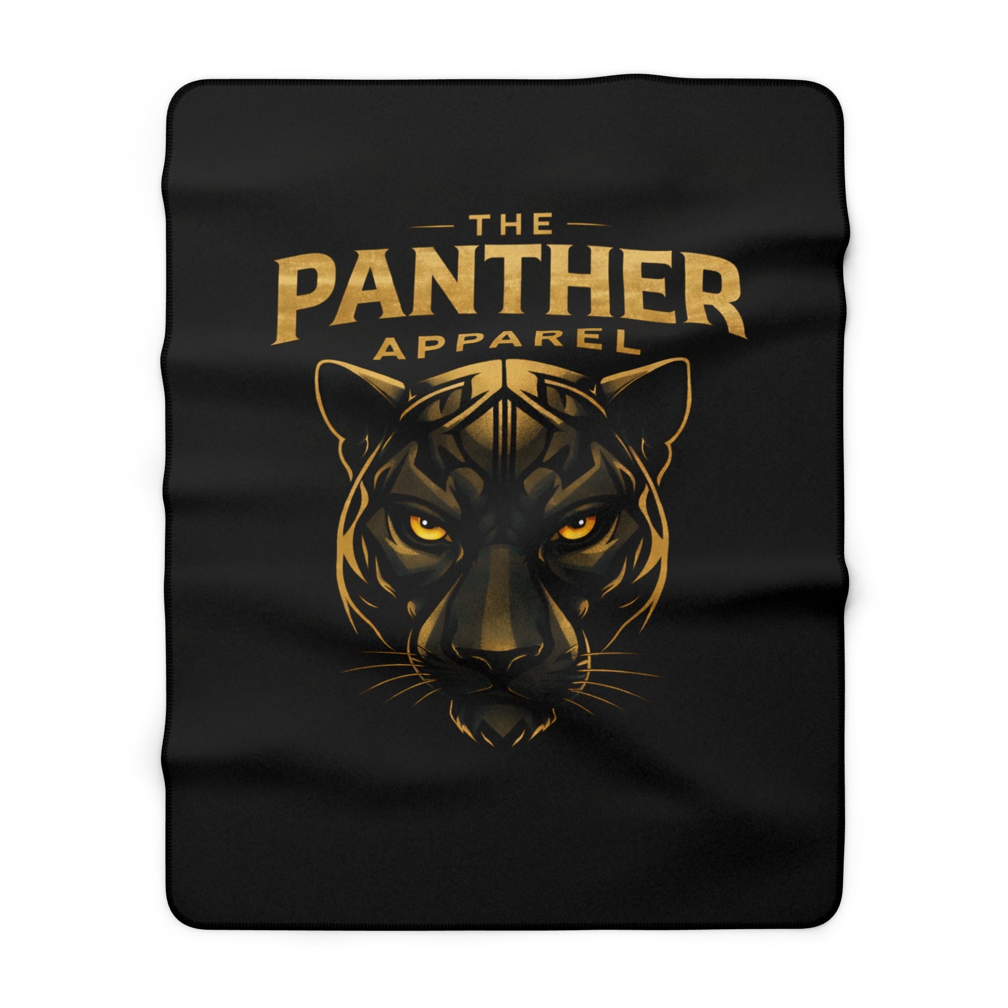 Panther Apparel Sherpa Blanket – Black Panther Head Fleece Throw