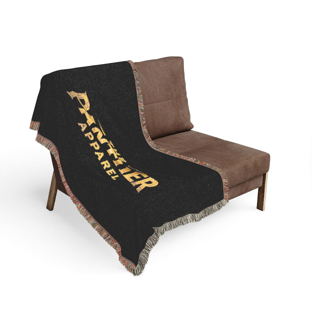 The Panther Apparel Woven Blanket — Cozy Logo Throw Blanket for Home & Travel