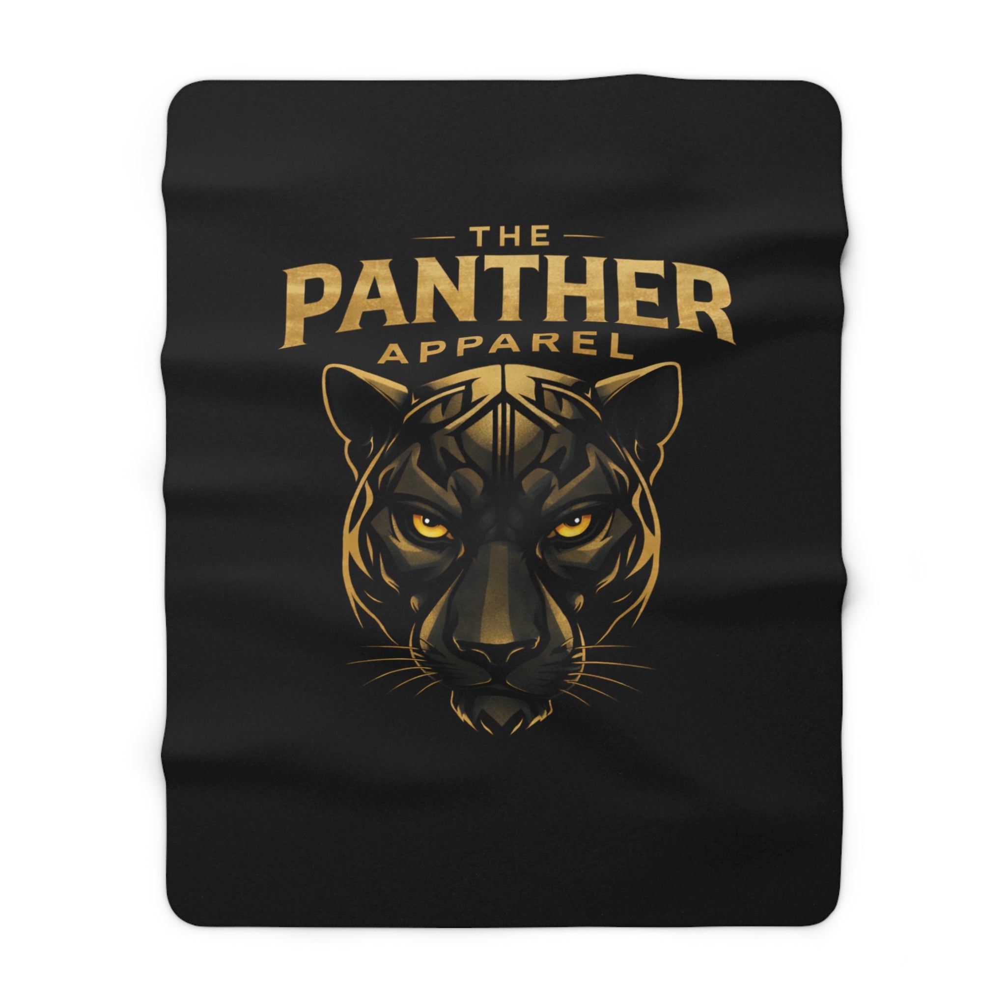 Panther Apparel Sherpa Blanket – Black Panther Head Fleece Throw