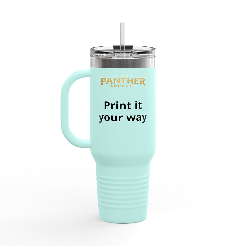 40oz Insulated Travel Mug — Customizable Tiger Print, 'Print It Your Way'